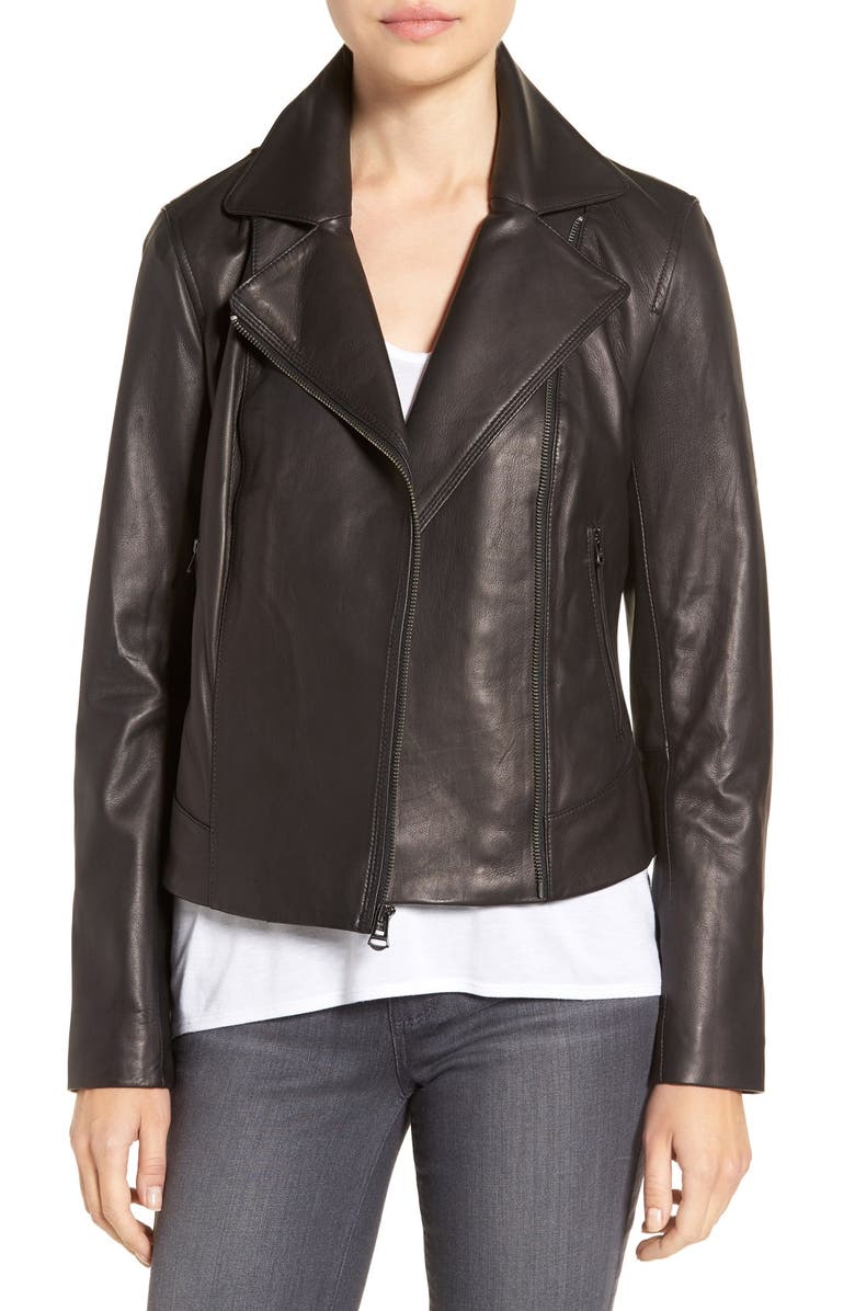 Cole Haan Leather Moto Jacket | Nordstrom