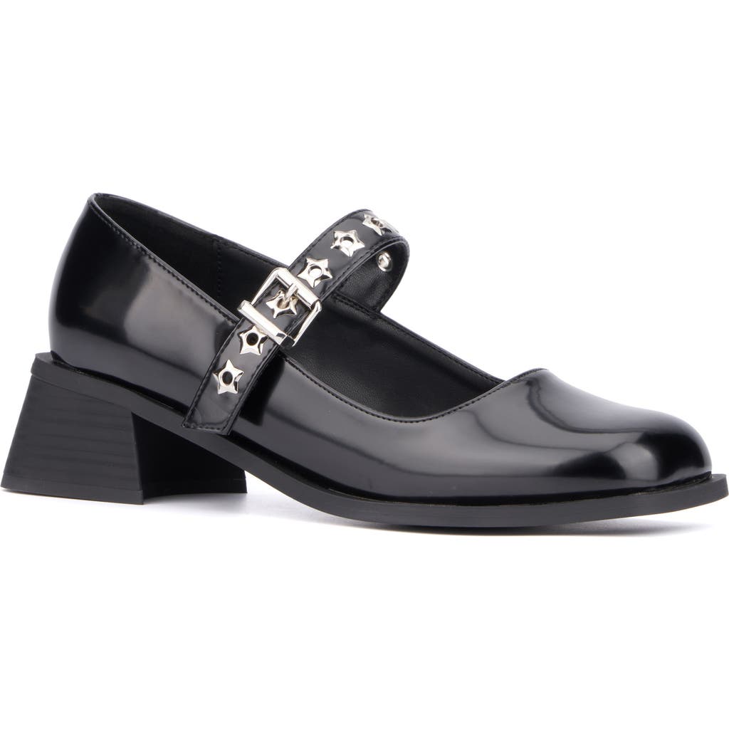 Olivia Miller Asteroid Mary Jane Flat In Black