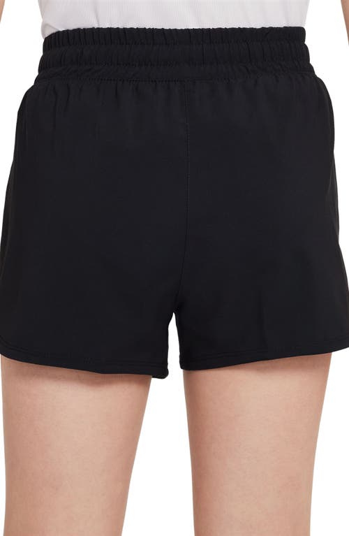 Shop Nike Kids' Dri-fit One Training Shorts In Black/white