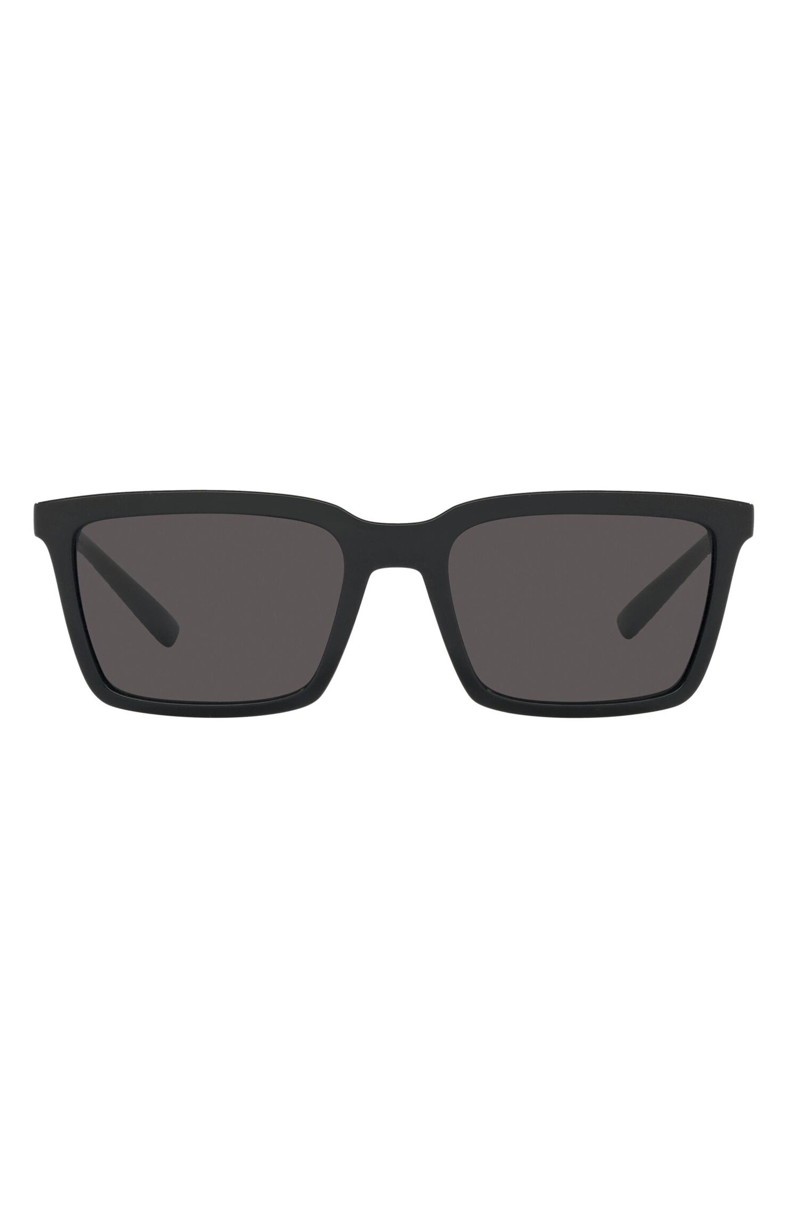 Dolce & Gabbana 55mm Rectangle Sunglasses in Rubber Grey at Nordstrom