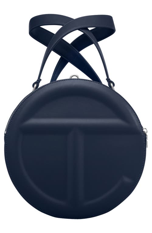 Shop Telfar Large Faux Leather Duffle Bag In Navy