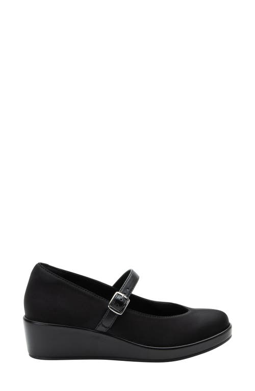 Alegria By Pg Lite Haylo Mary Jane Wedge Pump In Black Dream Fit