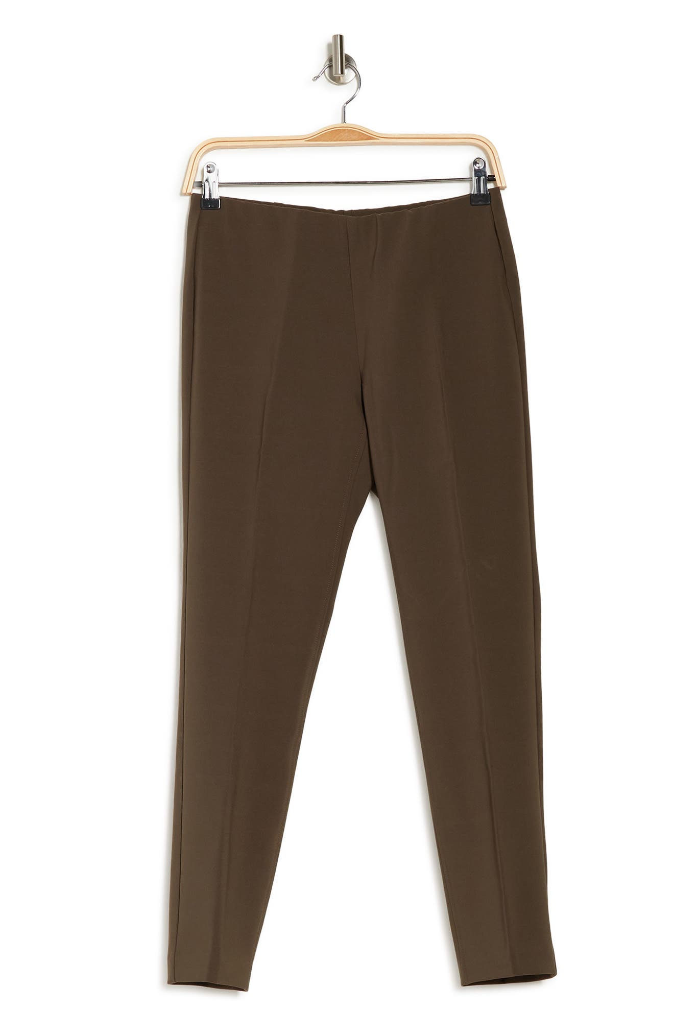 Adrianna Papell Pull-on Straight Leg Pants In Fatigue