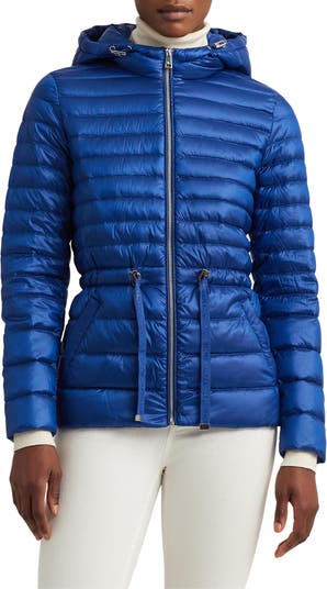 Lauren Ralph Lauren Hooded Down Puffer Jacket in Dark Navy at Nordstrom, Size Medium