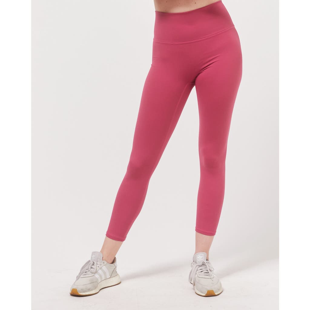 Rebody Active Hybrid Legging High Waist Crop Leggings 23" In Fuschia