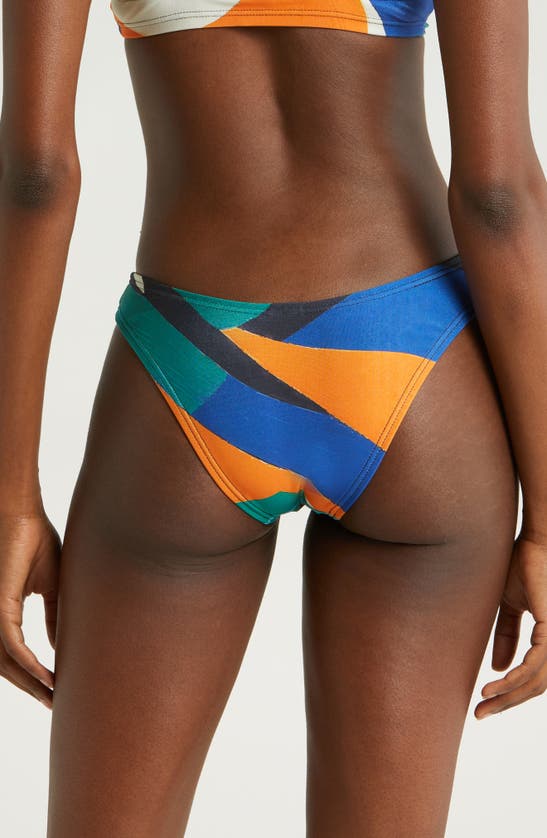 Shop Villa Fresca Vista High Cut Bikini Bottoms In Tuscan Waves