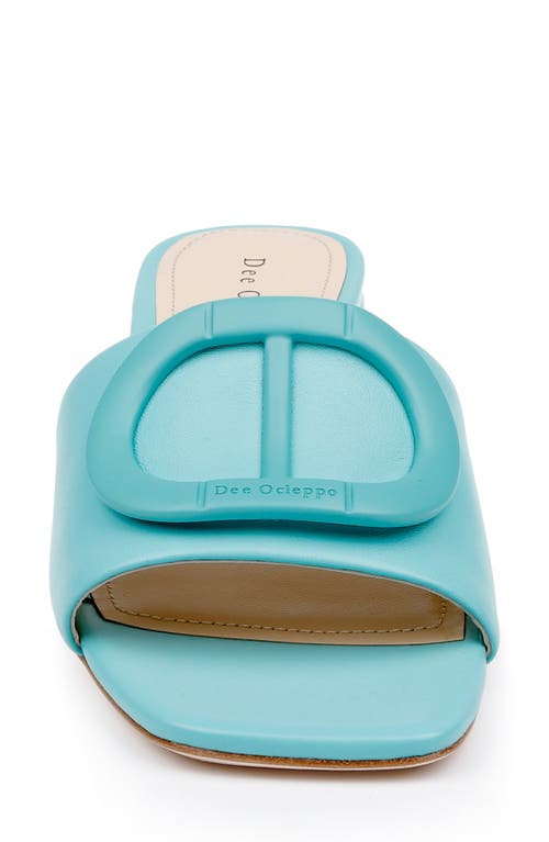 Shop Dee Ocleppo Dizzy Slide Sandal In Aqua Leather