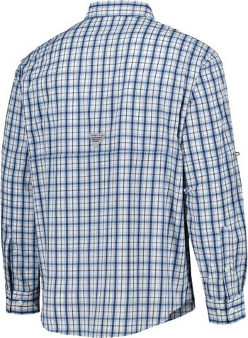 Columbia Navy North Carolina Tar Heels Pfg Tamiami Omni-shade Button-down  Shirt in Blue for Men