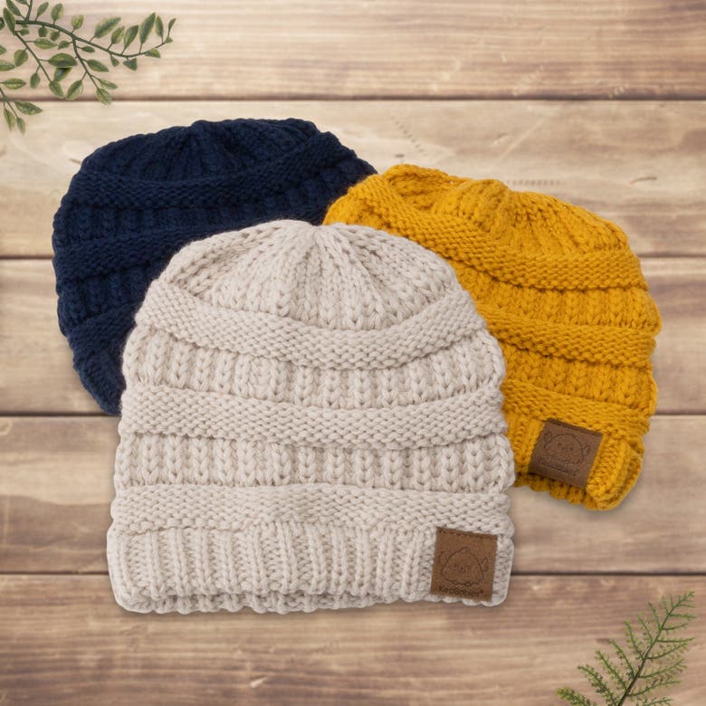 Shop Keababies 3-pack Warmzy Baby Beanies In Sunshine