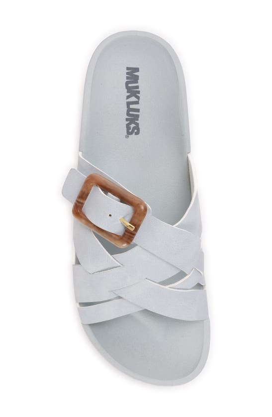 Muk Luks Grand Shayna Slide Sandal In Light Blue