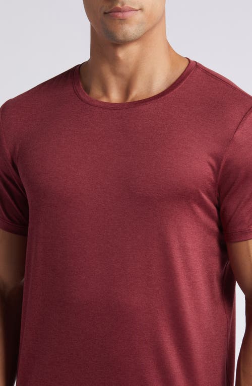 Shop Beyond Yoga Featherweight Always Beyond Performance T-shirt In Burgundy Pop Heather