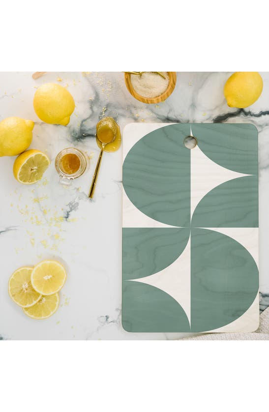 Deny Designs Bold Minimalism Cxii Bamboo Cutting Board In Green