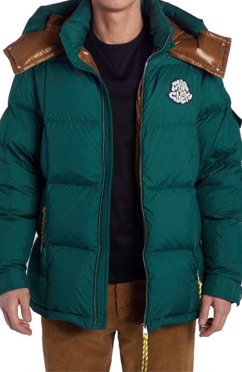 Moncler Mariveles Quilted Down Short Parka in Green