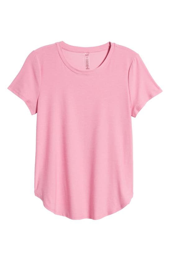 Beyond Yoga On The Down Low T-shirt In Pink Bloom Heather