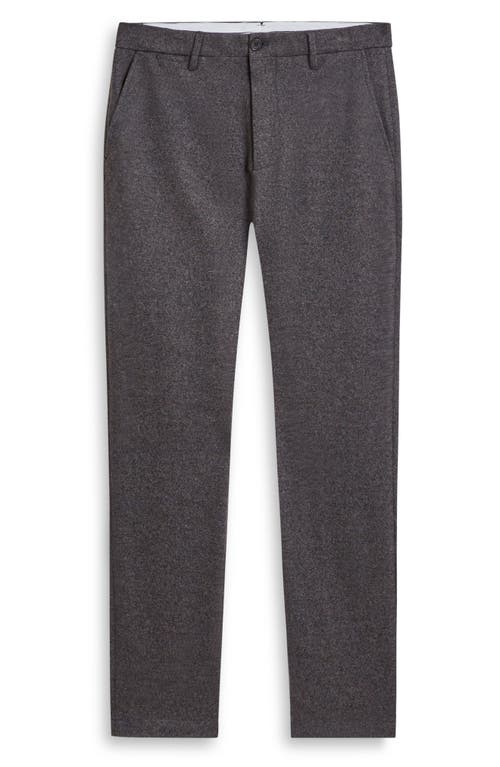 Shop Bugatchi Flat Front Wool & Cotton Blend Chino Pants In Zinc