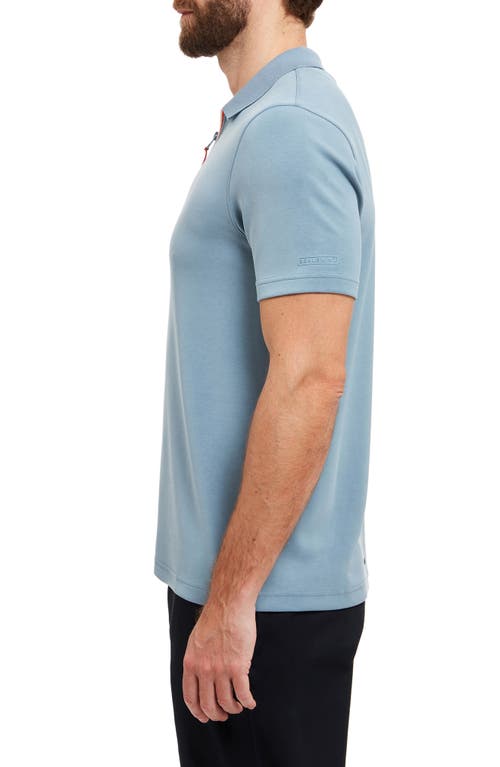 Shop Sealskinz Shipdham Modal Blend Quarter Zip Polo In Blue