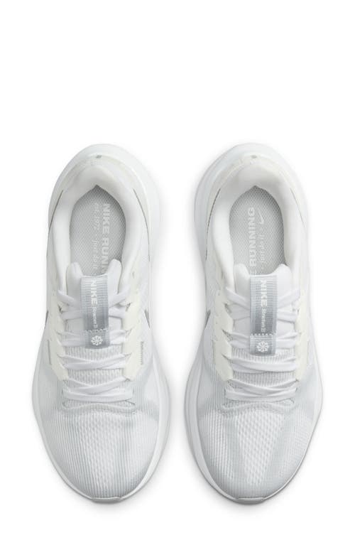 Shop Nike Air Zoom Structure 25 Road Running Shoe In White/platinum/silver