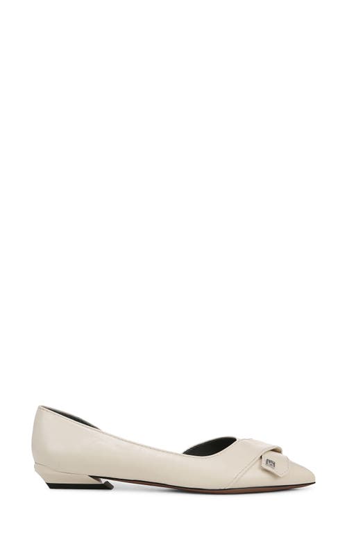 Sarto By Franco Sarto Elisha Half D'orsay Pointed Toe Flat In Off White