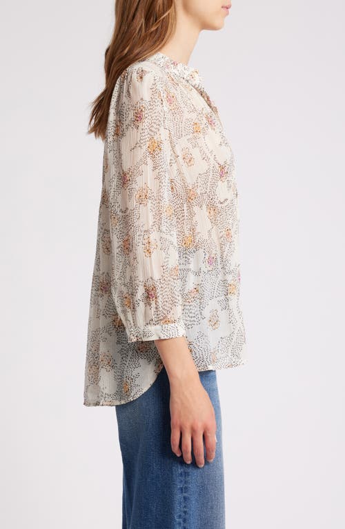 Shop Sessun Sessùn Lylee Floral Chiffon Button-up Shirt In Lylee-white Song