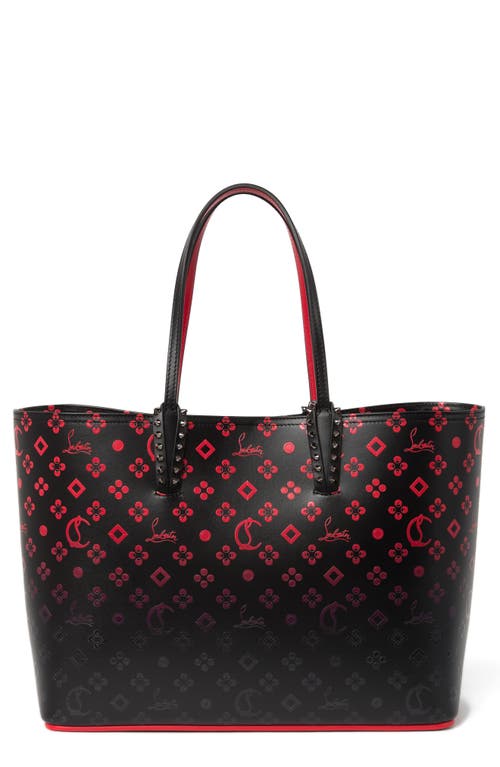 Christian Louboutin Cabata Loubinthesky Leather Tote in Black-Red/Black at Nordstrom