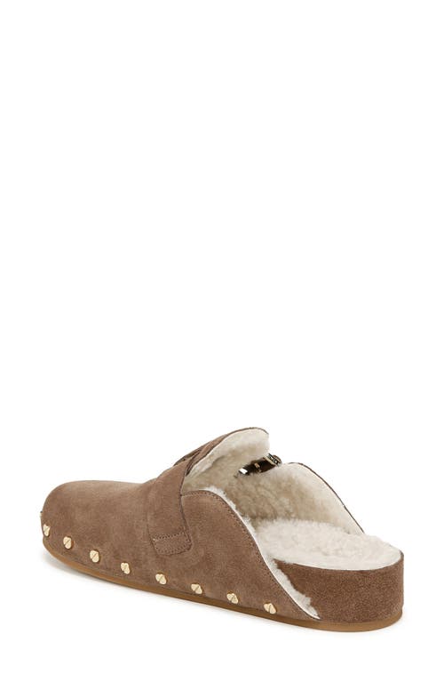 Shop Veronica Beard Fern 2 Genuine Shearling Clog In Taupe