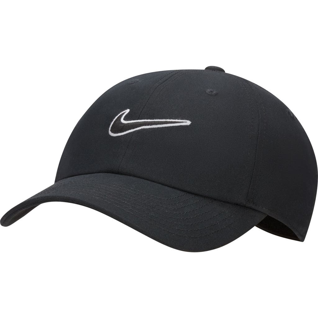 Nike Unstructured Club Swoosh Cap In Black