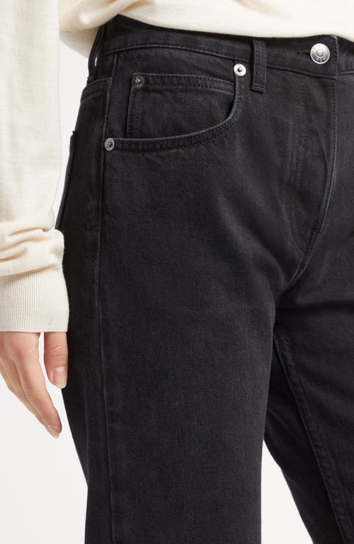 The Row Riaco Mid-rise Straight-leg Ankle Jeans In Black