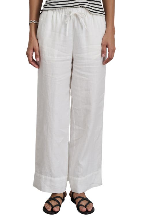 Alex Mill Riley Linen Wide Leg Pants Off White at Nordstrom,