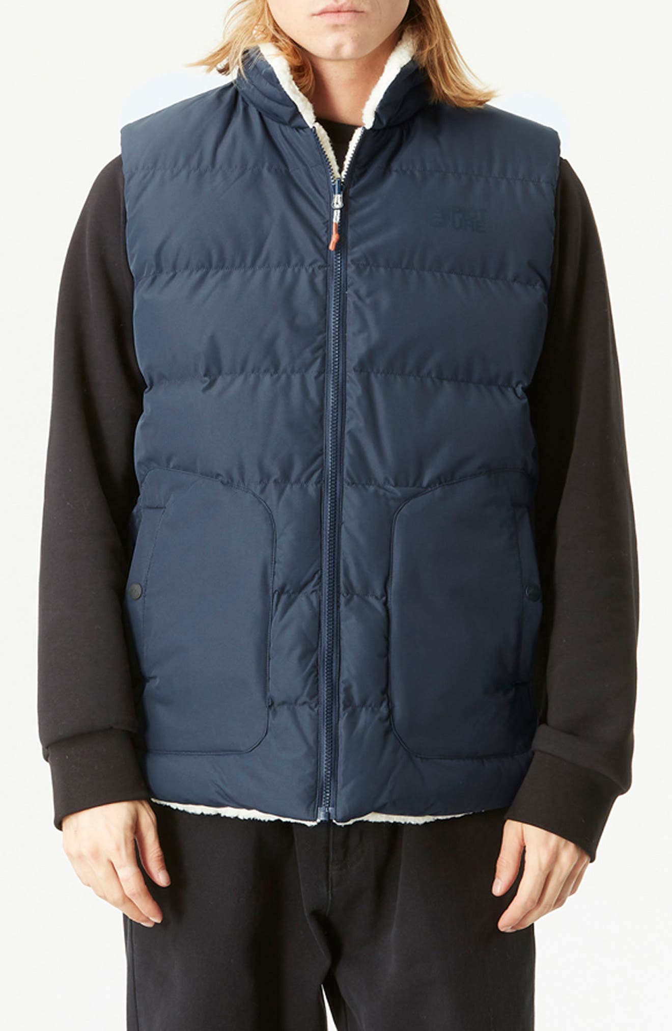 Picture Organic Clothing Russello Reversible Water Repellent Vest in Dark Blue 