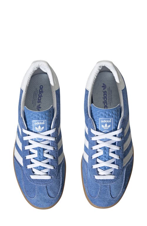 Shop Adidas Originals Adidas Gazelle Sneaker In Blue/white/gold