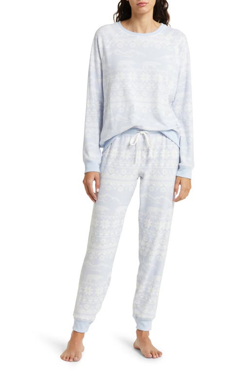 PJ Salvage Thermal Velour Pajamas in Ice Blue
