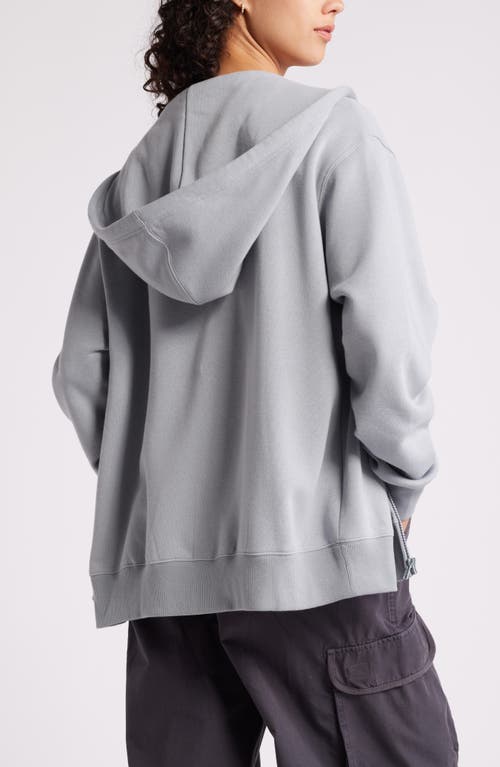 Shop Bp. Oversize Zip Fleece Hoodie In Grey Weathervane