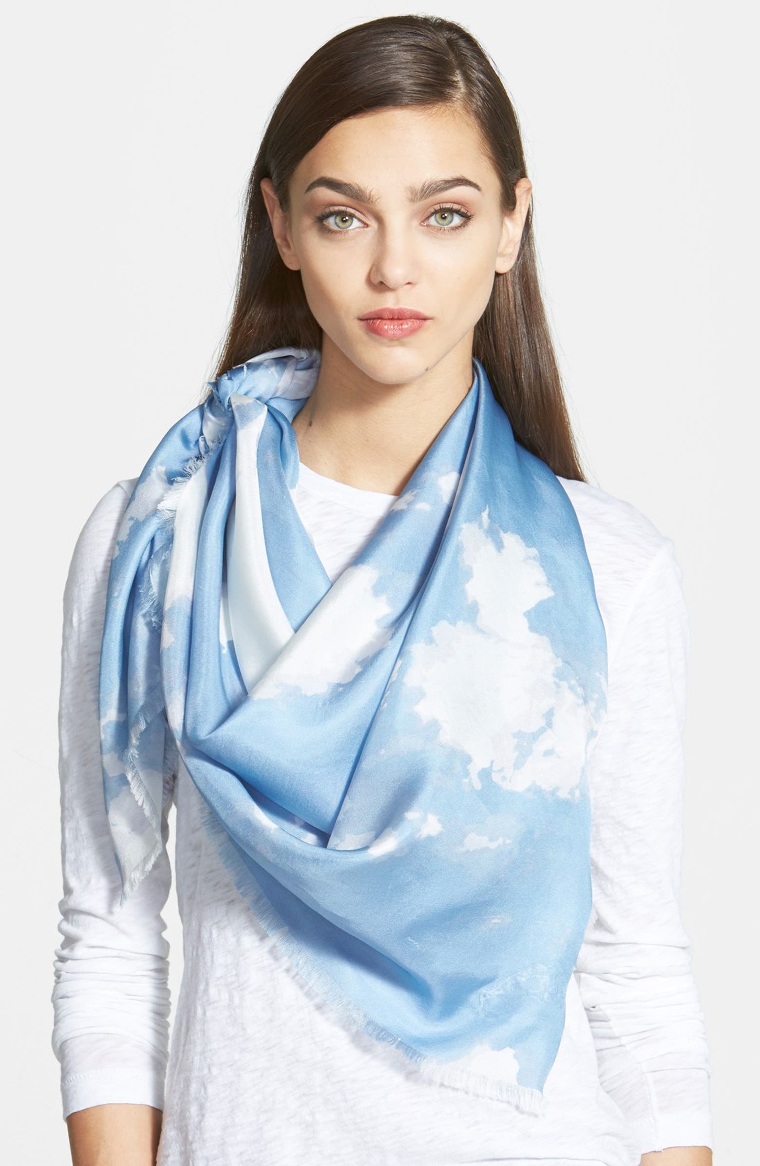 kate spade new york 'day sky' silk scarf | Nordstrom