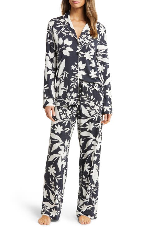 STRAW Jacquard Leopard Print Black Pink White Color ML XL XXL Size Women's  Satin Pajamas Sets Nightwear (Color : A, Size : M)