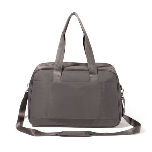 Baggallini Getaway Split Case Duffle Bag In Smoke Twill