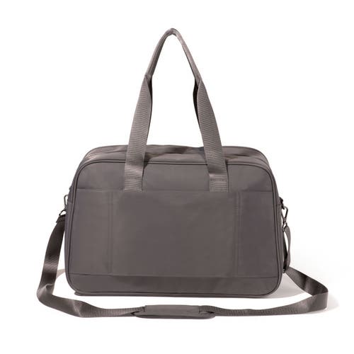 Shop Baggallini Getaway Split Case Duffel Weekender Bag In Smoke Twill