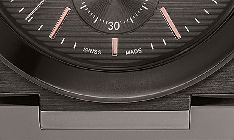 Shop Ferragamo Vega Chronograph Bracelet Watch, 42mm In Ip Gunmetal