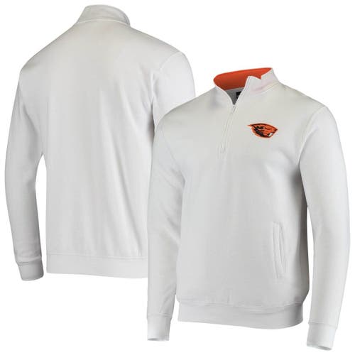 Men's Colosseum White Oregon State Beavers Tortugas Logo Quarter-Zip Jacket