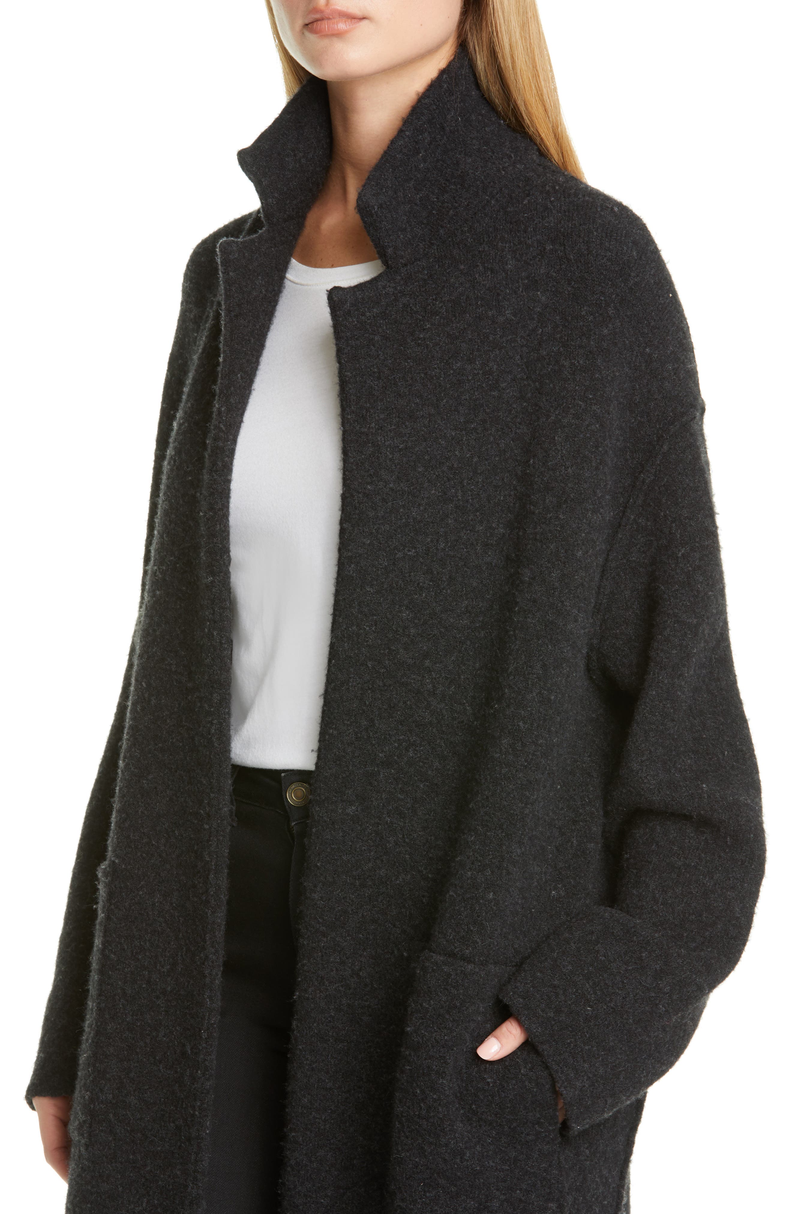 vince notch collar cardigan