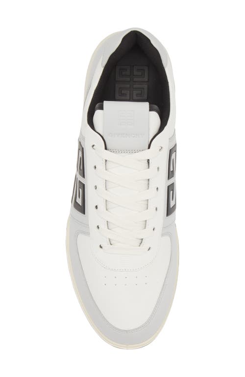 Shop Givenchy G4 Low Top Leather Sneaker In Grey/black