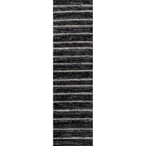 Jonathan Y Williamsburg Minimalist Stripe Area Rug In Black/cream
