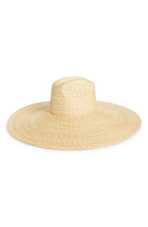 Lena Wheat Straw Floppy Sun Hat in Natural