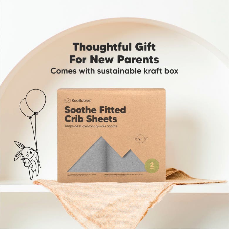 Keababies Soothe Fitted Crib Sheet In Storm