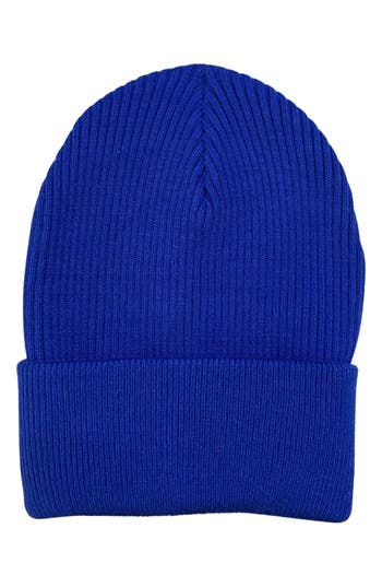 Marcus Adler Rib Knit Cuff Beanie In Cobalt Blue