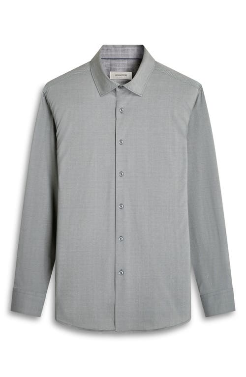 Shop Bugatchi Jimmy Ooohcotton® Herringbone Button-up Shirt In Khaki