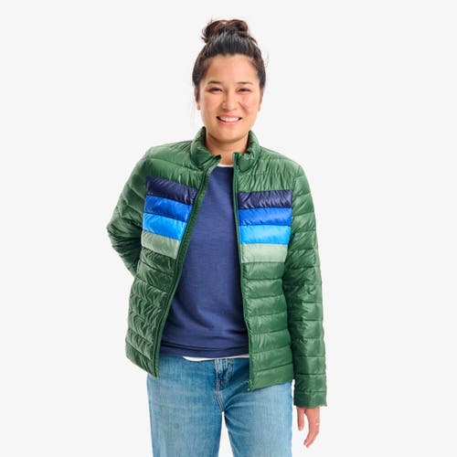 PRIMARY PRIMARY GROWN-UPS PUFFER JACKET IN STRIPE 
