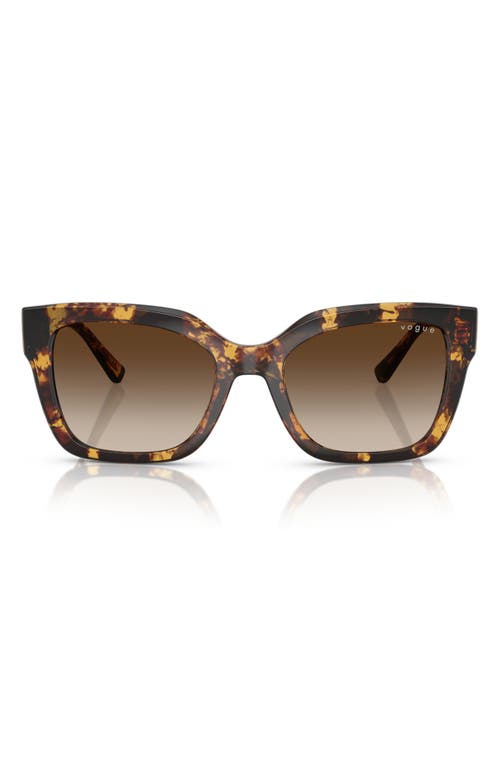 Vogue 54mm Polarized Square Sunglasses In Blond Havana