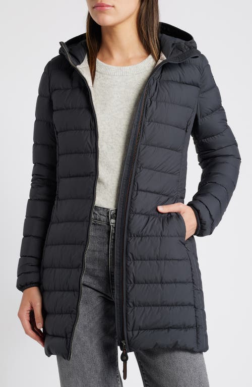 Shop Parajumpers Irene 600-fill-power Down Puffer Long Jacket In Black