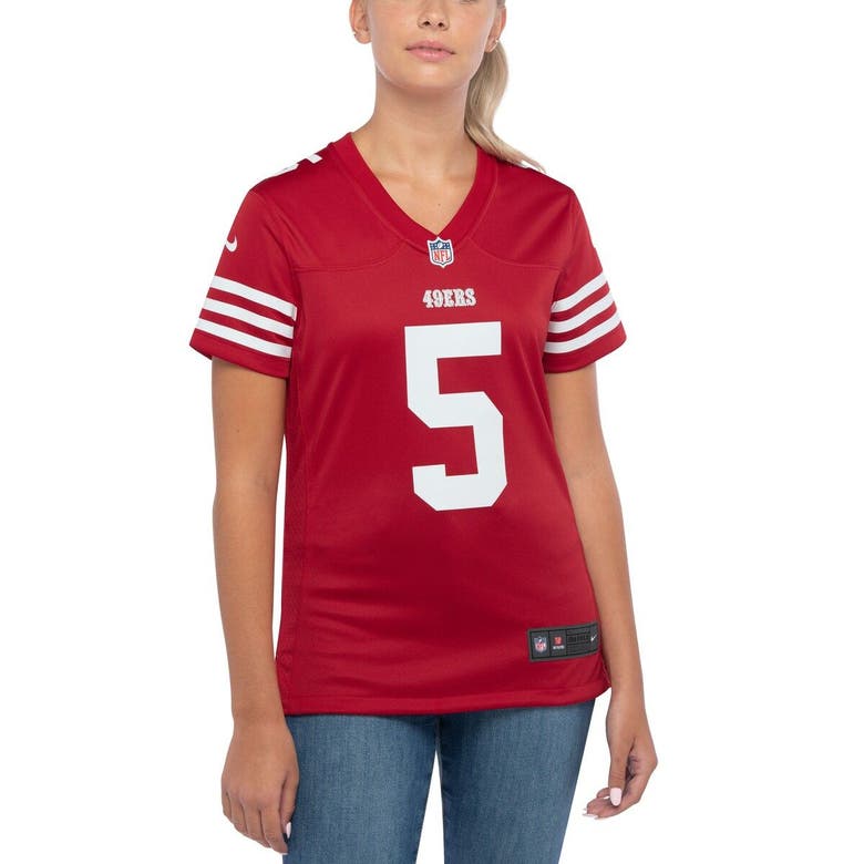 Nike Men's San Francisco 49ers Trey Lance Red Player Game Jersey