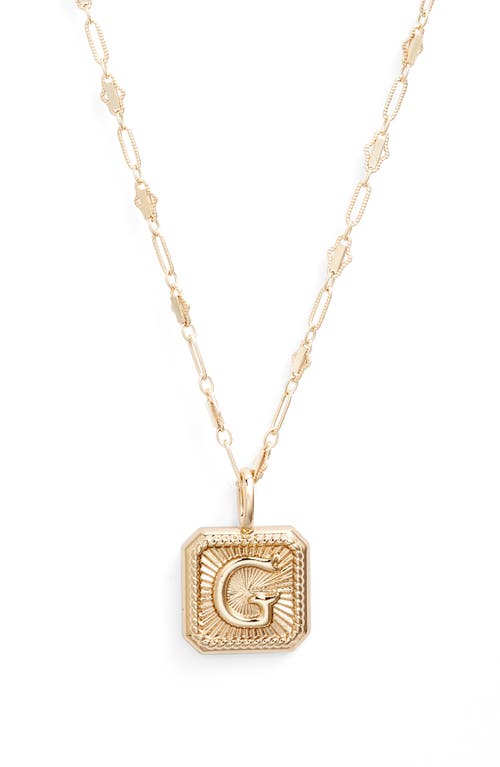 Harlow Initial Pendant Necklace in Gold - G